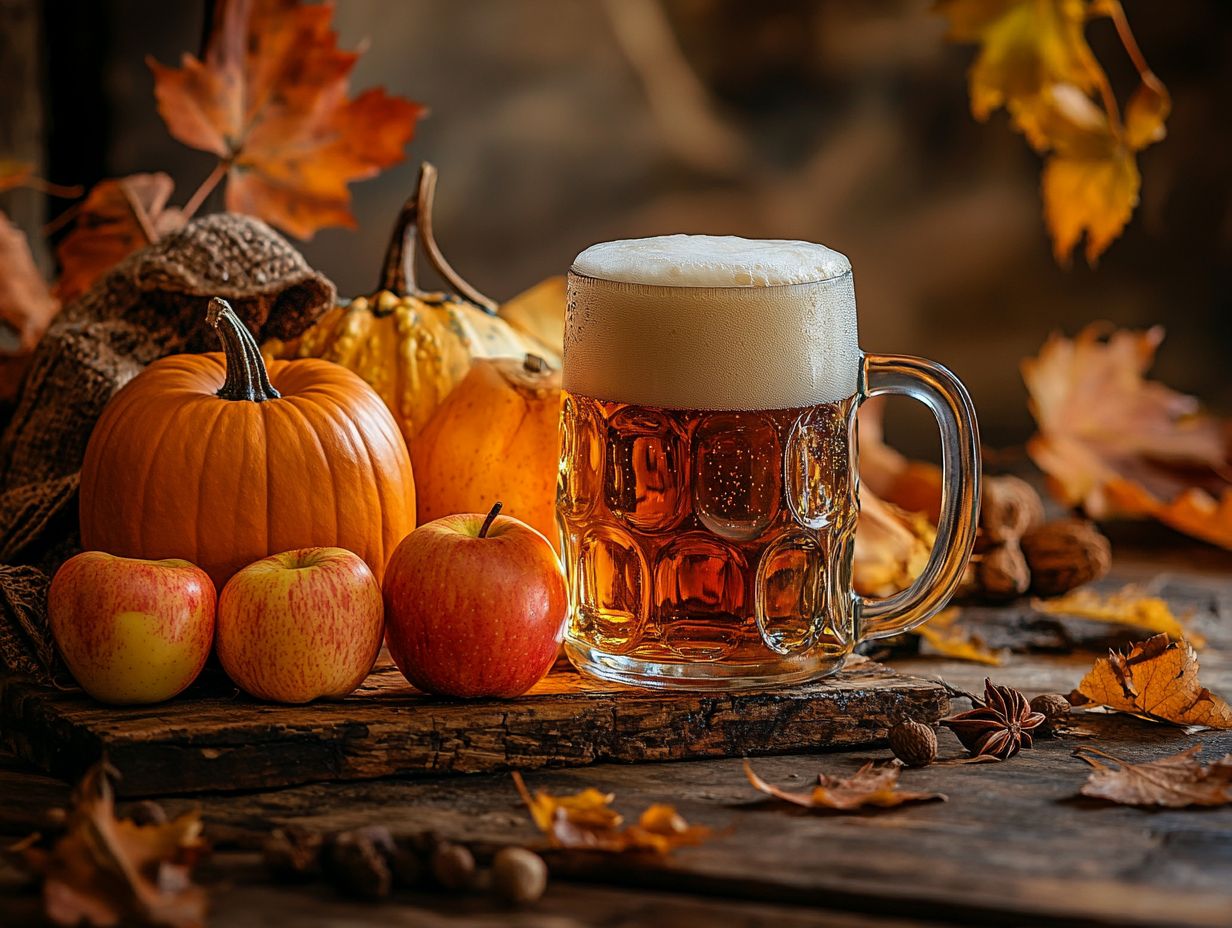 Delicious autumn beer recipes including pumpkin ale, Oktoberfest lager, and more.