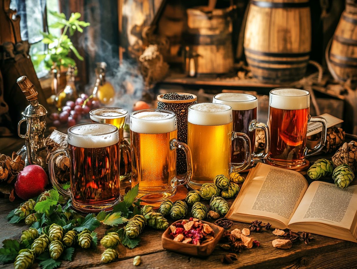 A collage of popular seasonal beer recipes suitable for various occasions.