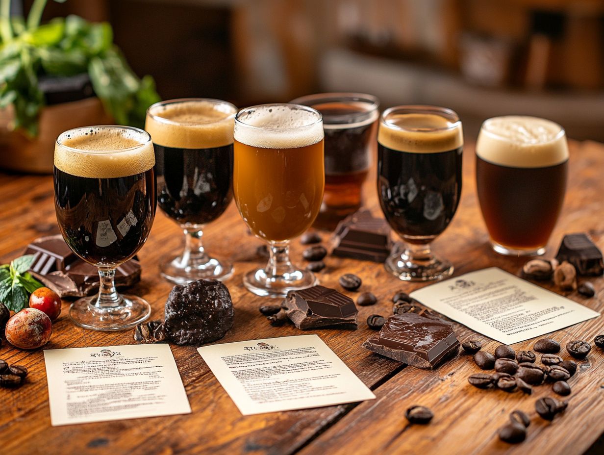 Various types of stout in cooking