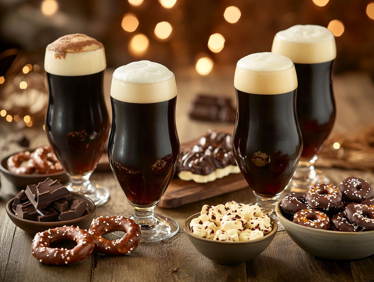 Delicious beer and chocolate desserts