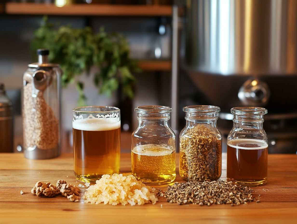 An array of spices and herbs used in brewing Belgian ales