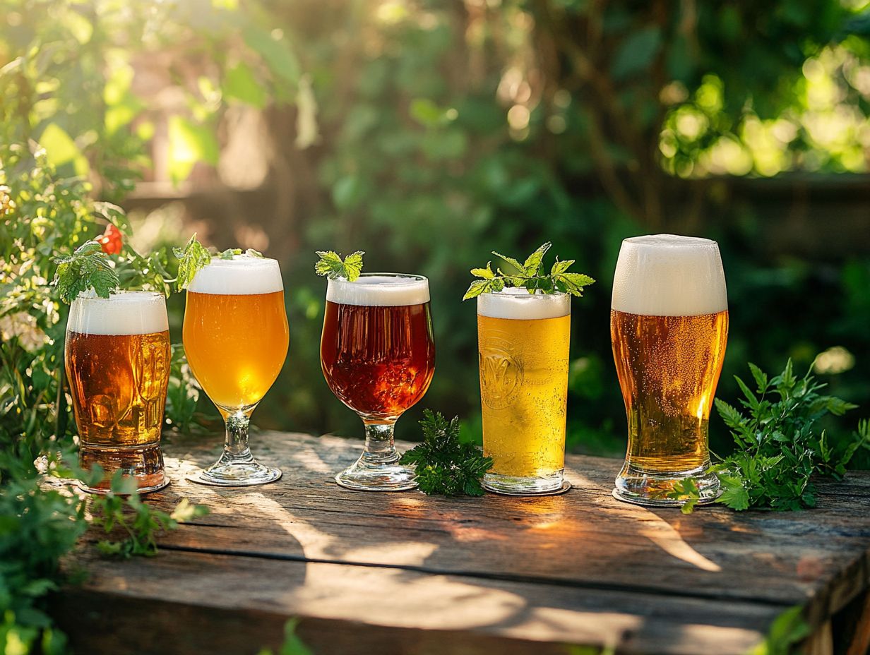 Image showcasing various lager beer recipes for summer refreshment.