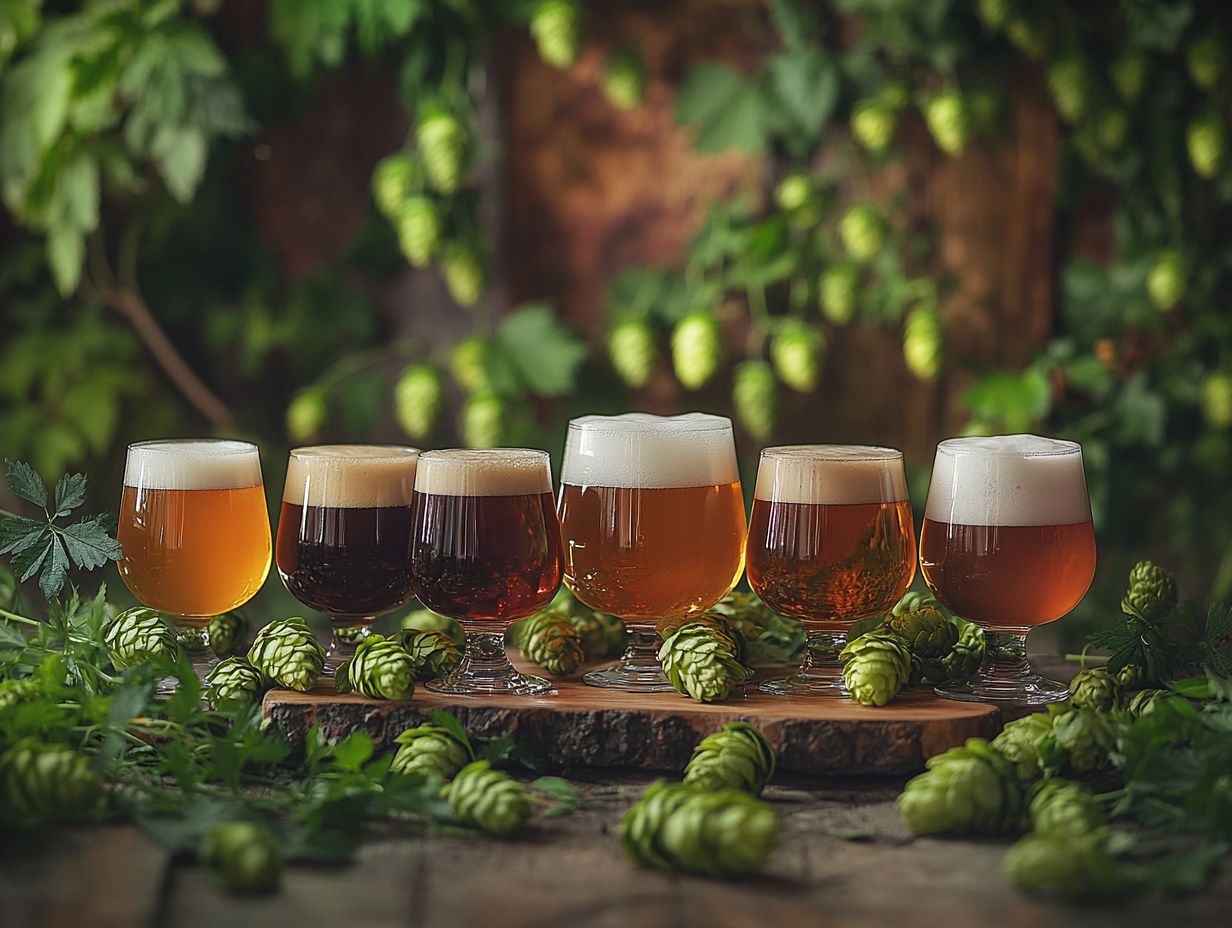 Image of hops being used to enhance beer flavor