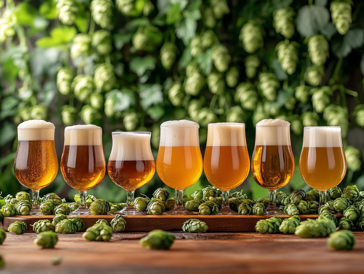 Visual summary of key takeaways for brewing with hops.