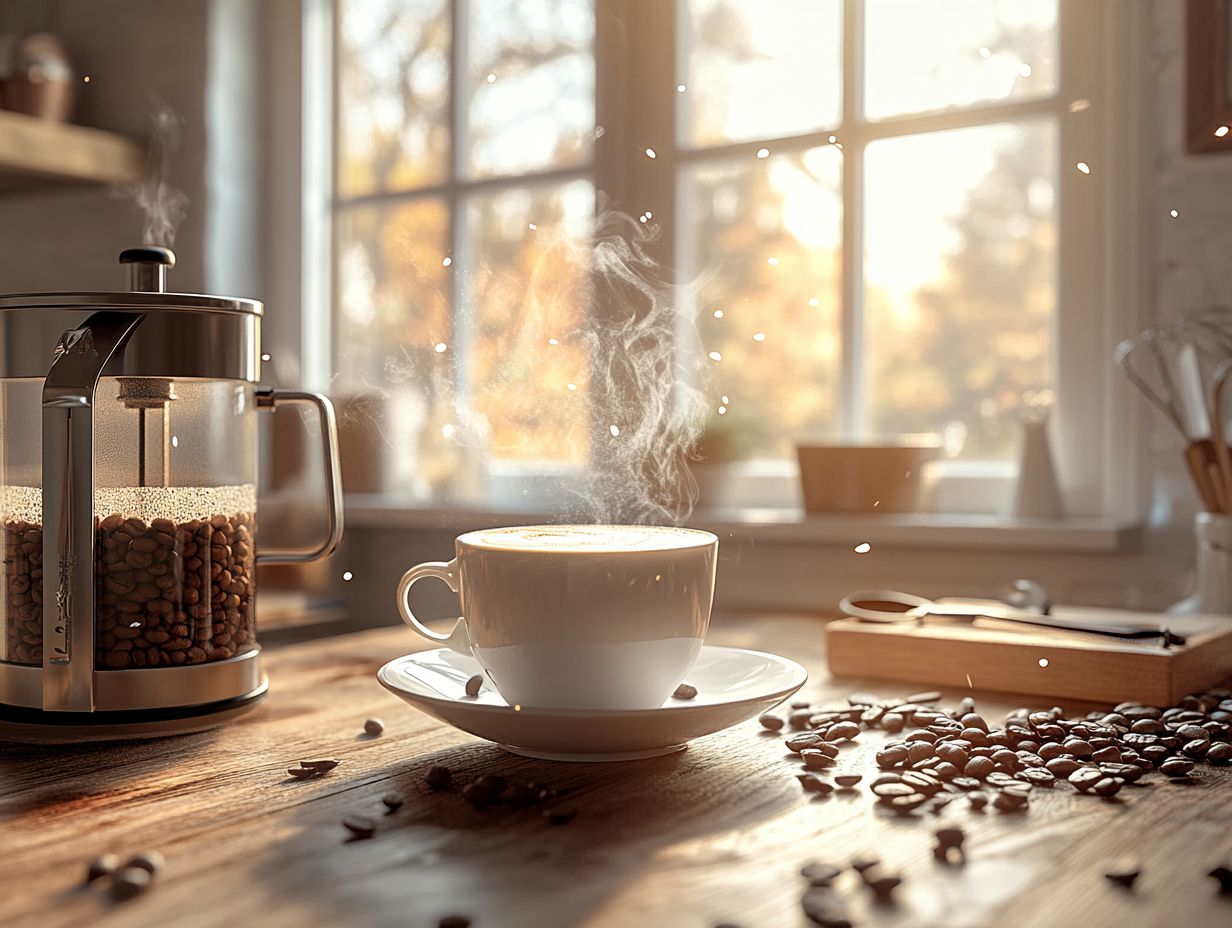 A creamy cup of coffee made with nut milk