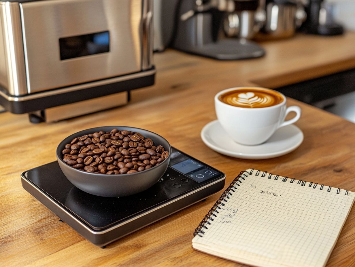 A mechanical scale used in coffee brewing, showcasing simplicity and reliability.