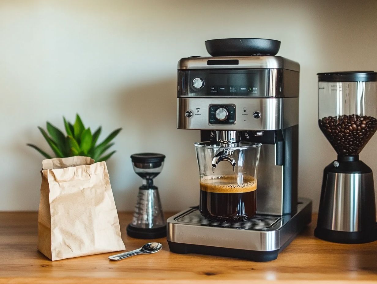 A visual guide to frequently asked questions about brewing coffee with a drip machine.