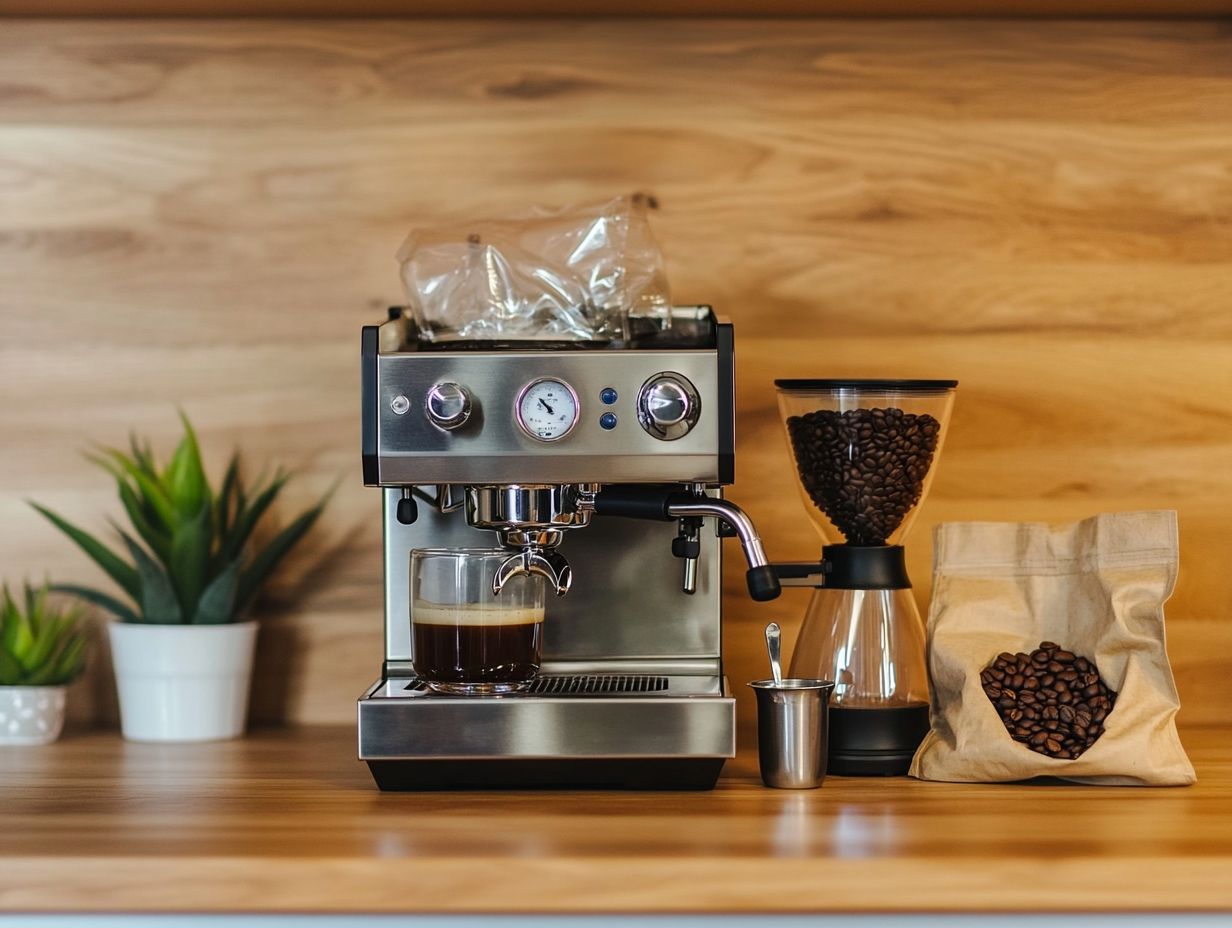 A coffee pot being preheated to optimize brewing temperature