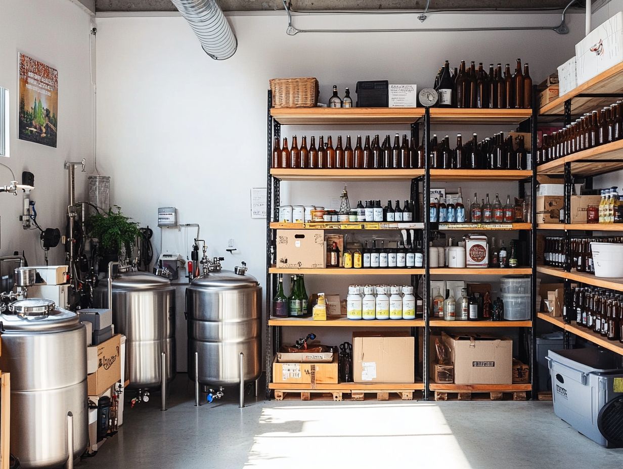 Best practices for storing brewing equipment