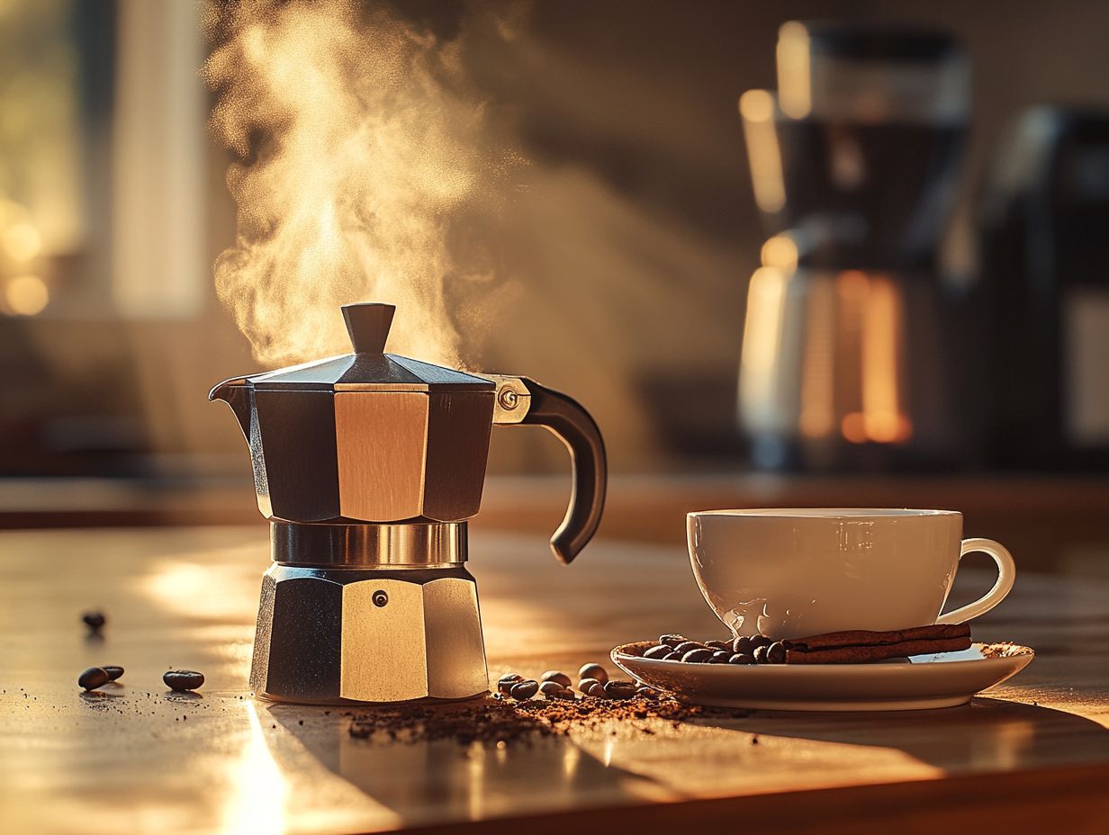 A Moka Pot being cleaned