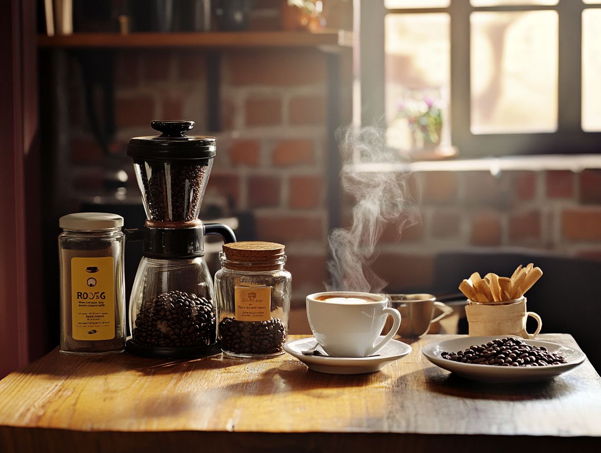 Delicious flavored coffee brewed with infused coffee grounds