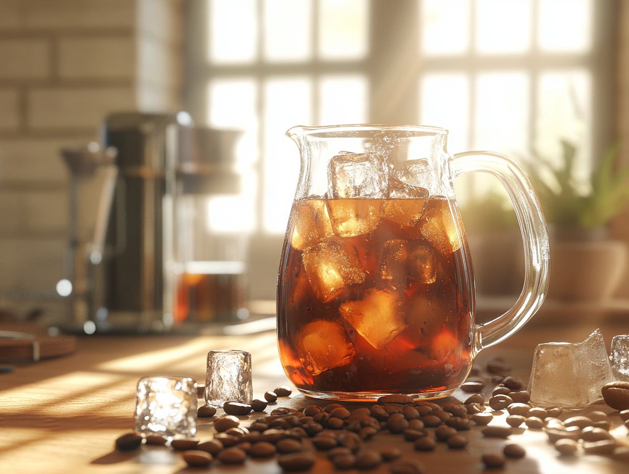 Variety of brewing techniques for iced coffee and personal preference