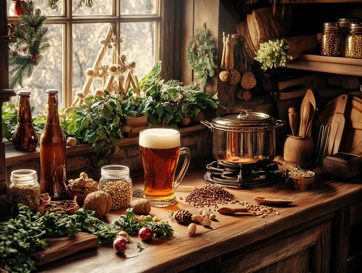 Image depicting seasonal beer recipes for festivities