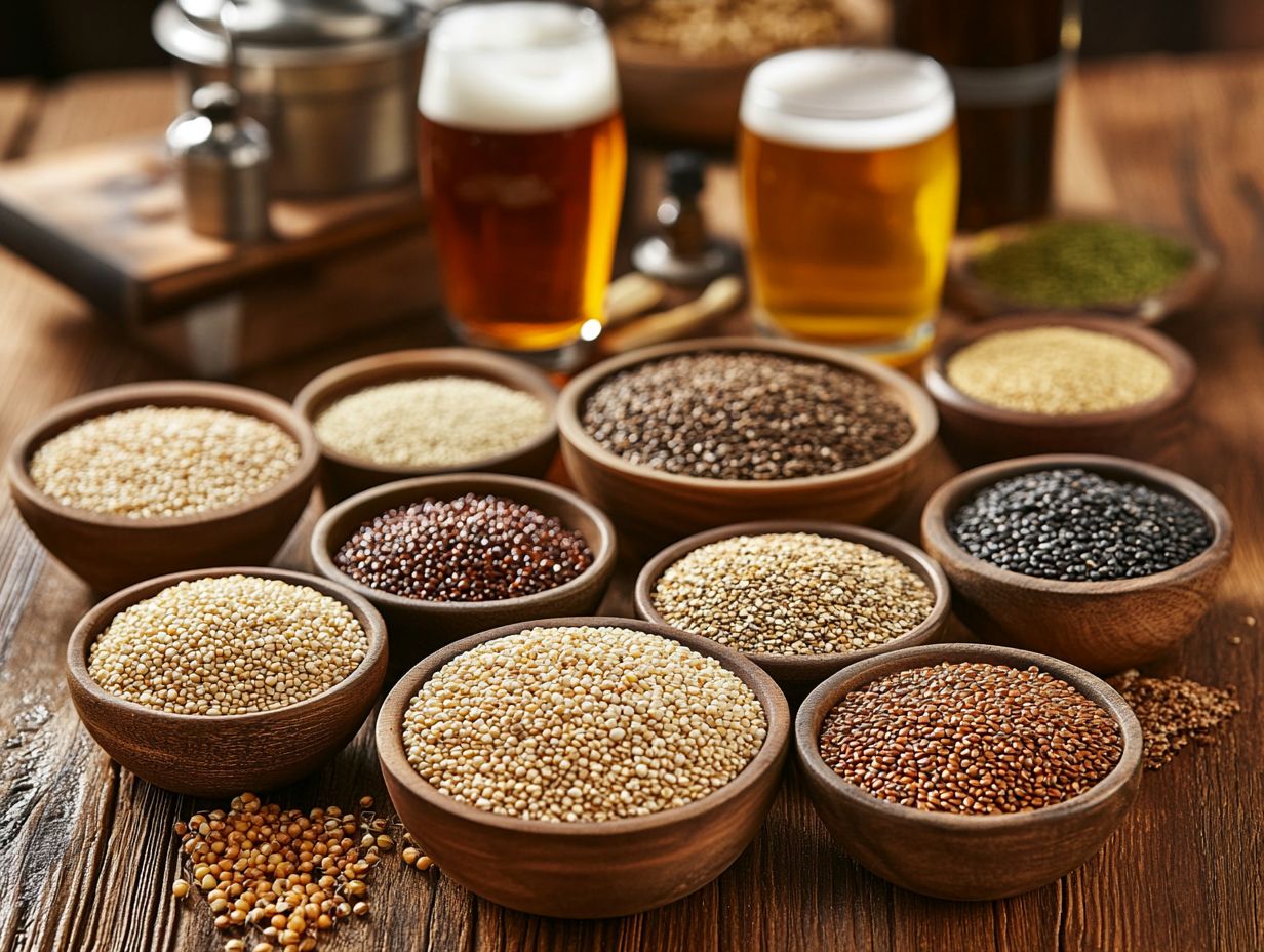 Mashing and fermentation process using alternative grains