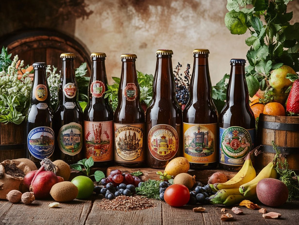 An array of global flavors for beer recipes