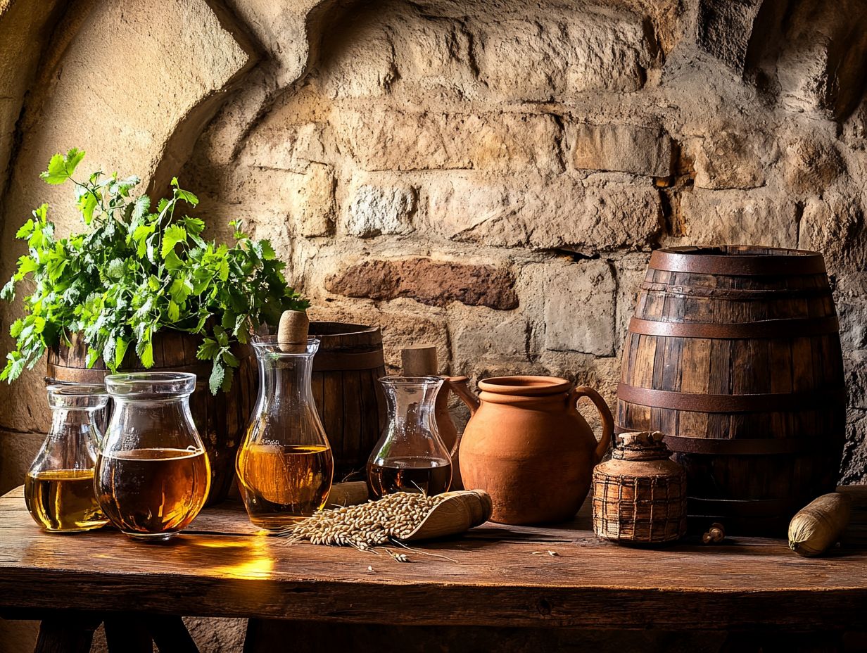 Brewing process showcasing fermentation techniques