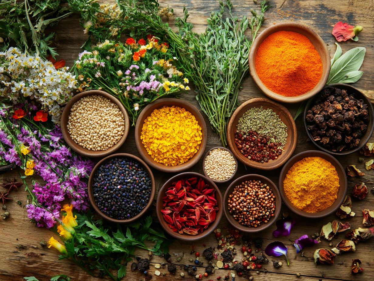 A variety of non-traditional ingredients showcased in a colorful arrangement