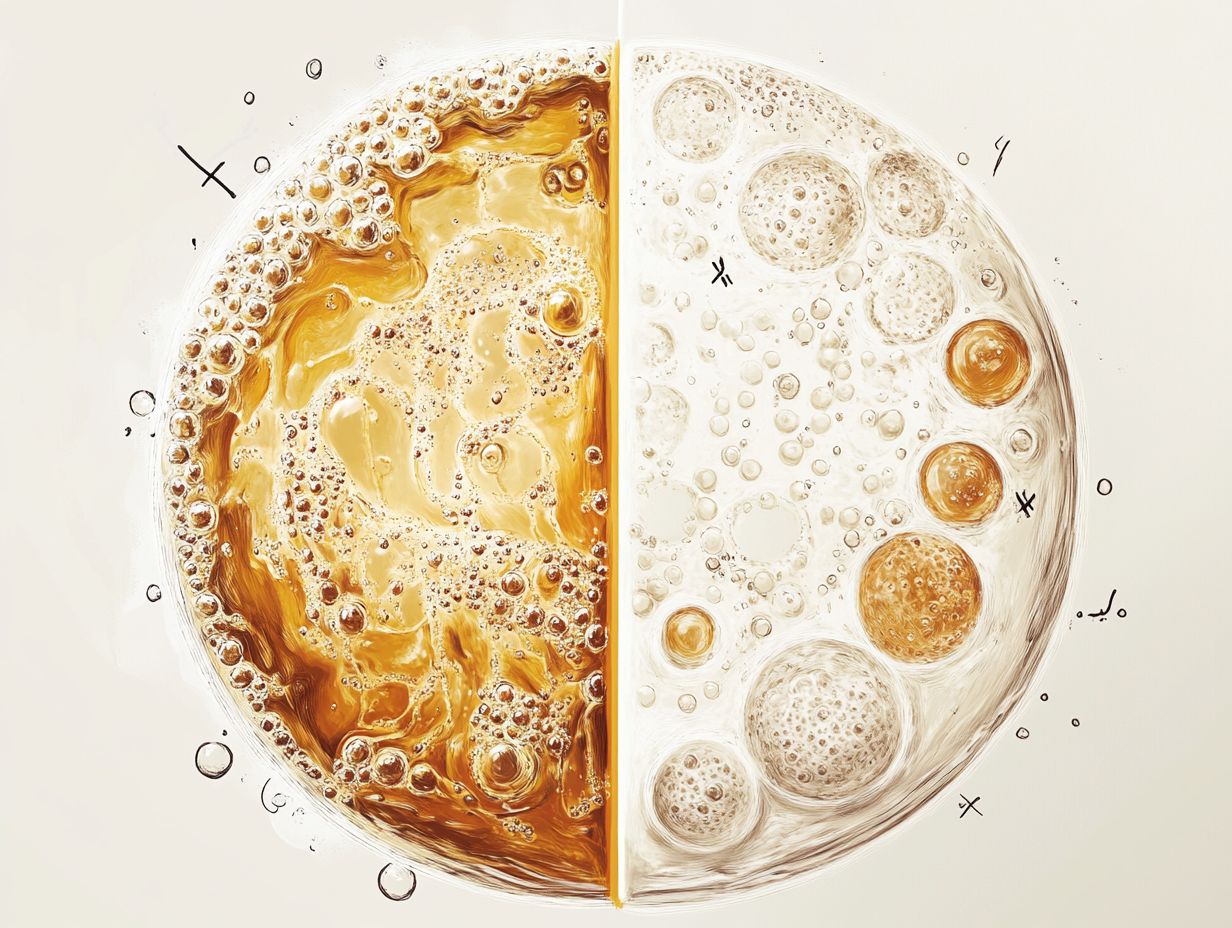 Diagram explaining the difference between fermentable and non-fermentable sugars