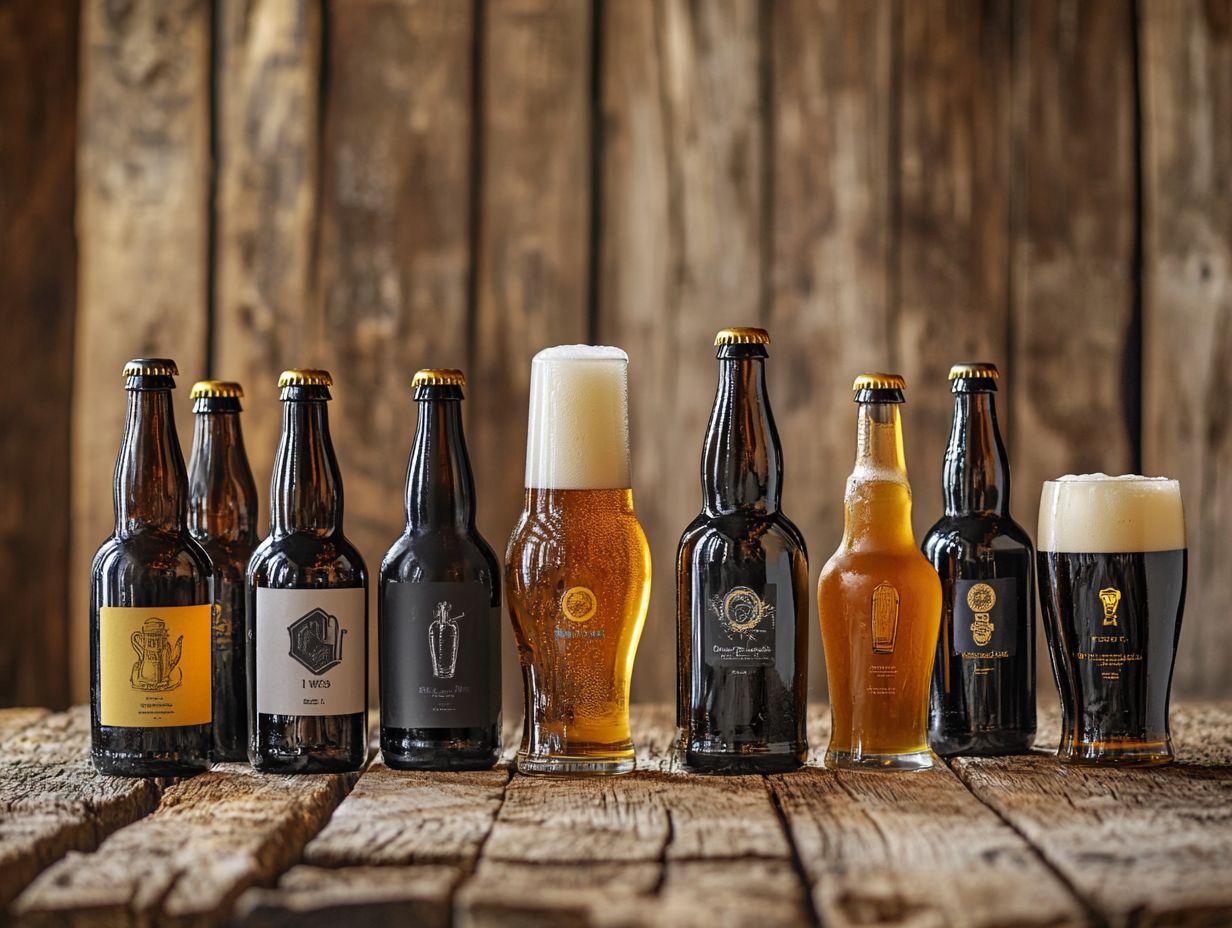 Illustration of various specialty beer styles and their characteristics.