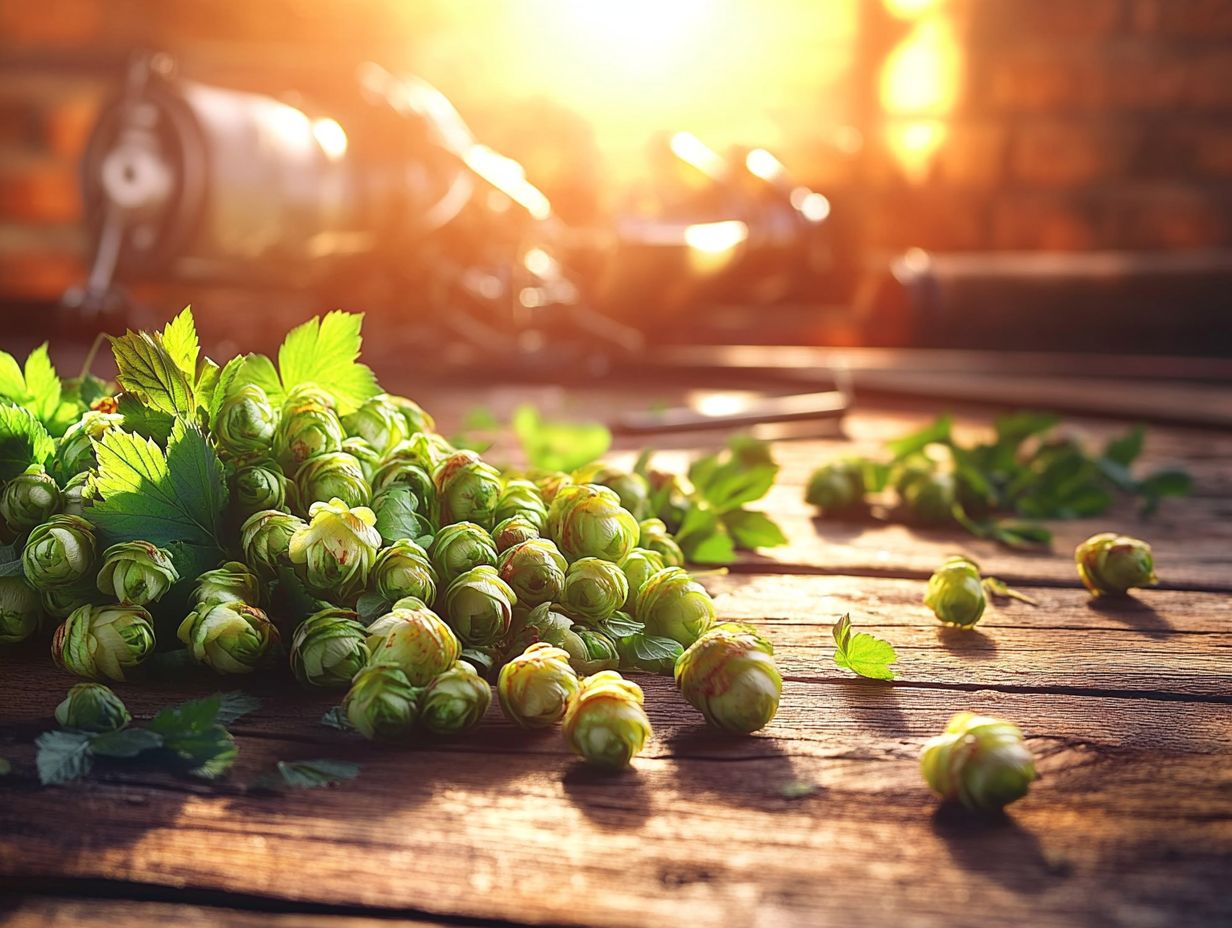 An image depicting frequently asked questions about brewing with fresh hops.