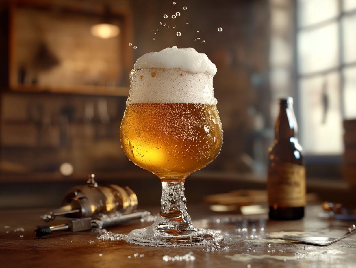 Blending overcarbonated beer with flat beer