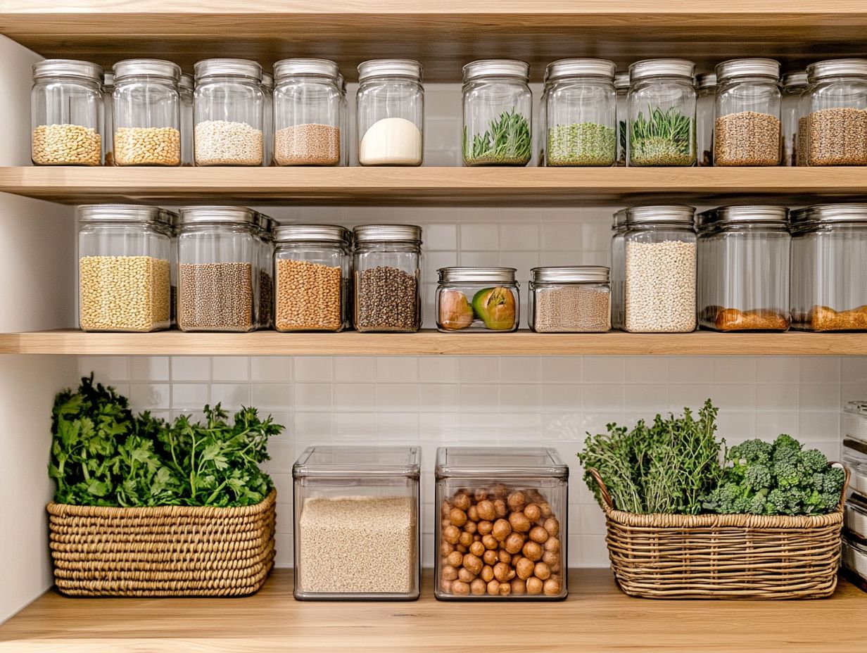 Infographic summarizing key ingredient storage tips.