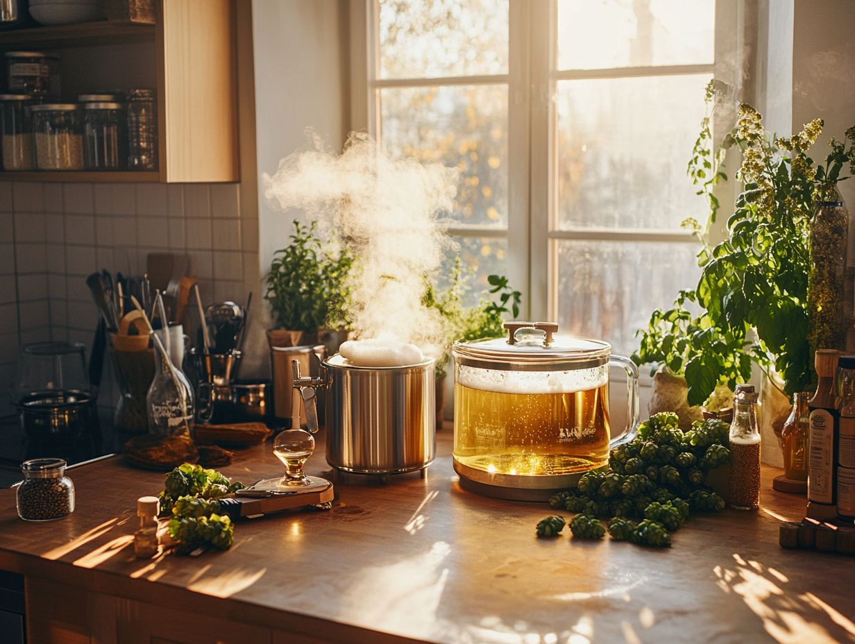 A visual representation of the mashing and sparging process in brewing a classic pale ale.