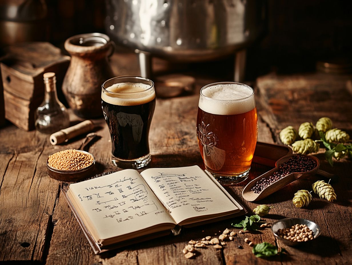 Image illustrating the process of determining the hops schedule in beer brewing.