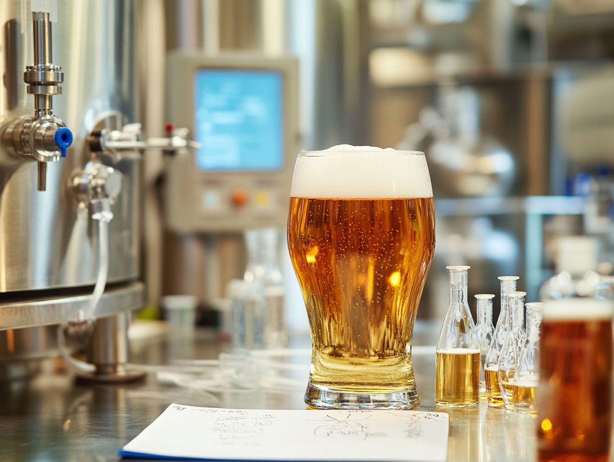 Image illustrating the process of identifying esters in beer.