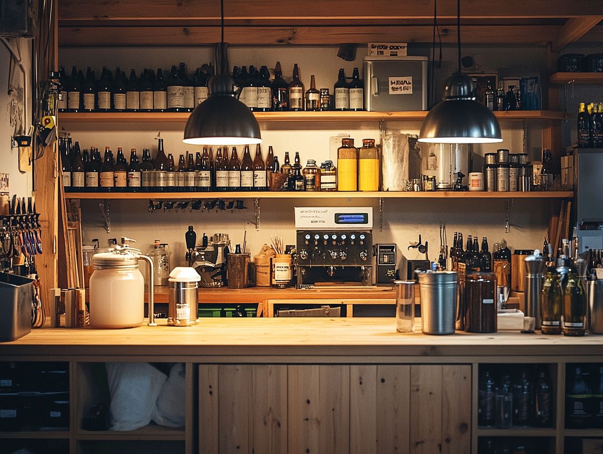 Image showing temperature and humidity monitoring equipment in a home brewery