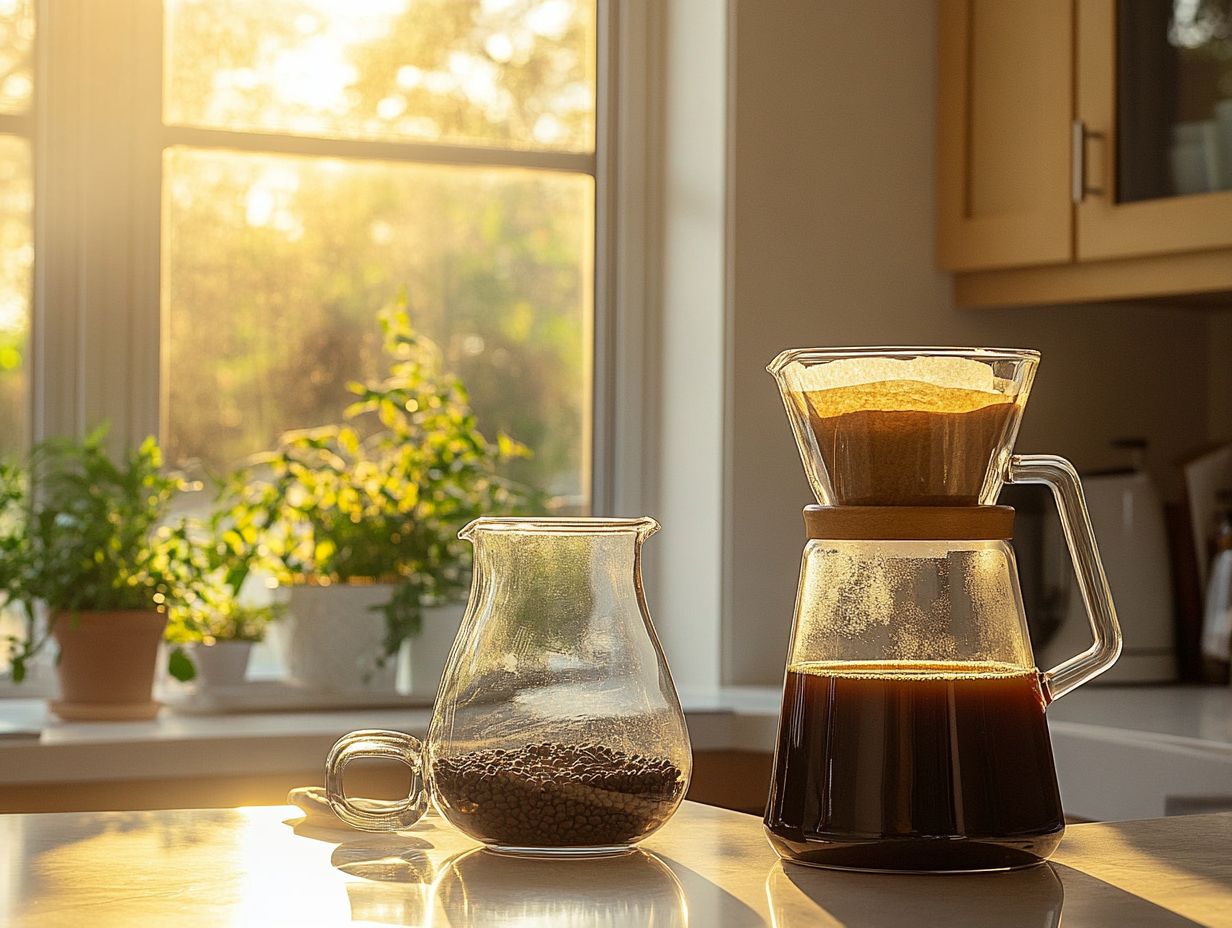 Image showing the process of washing a cold brew maker with soap and water