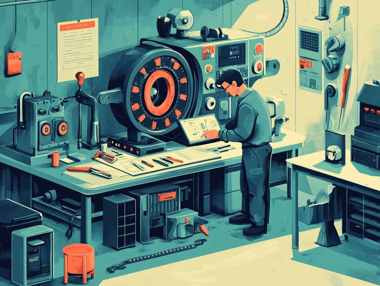 Diagram illustrating protocols for repair or replacement of faulty equipment