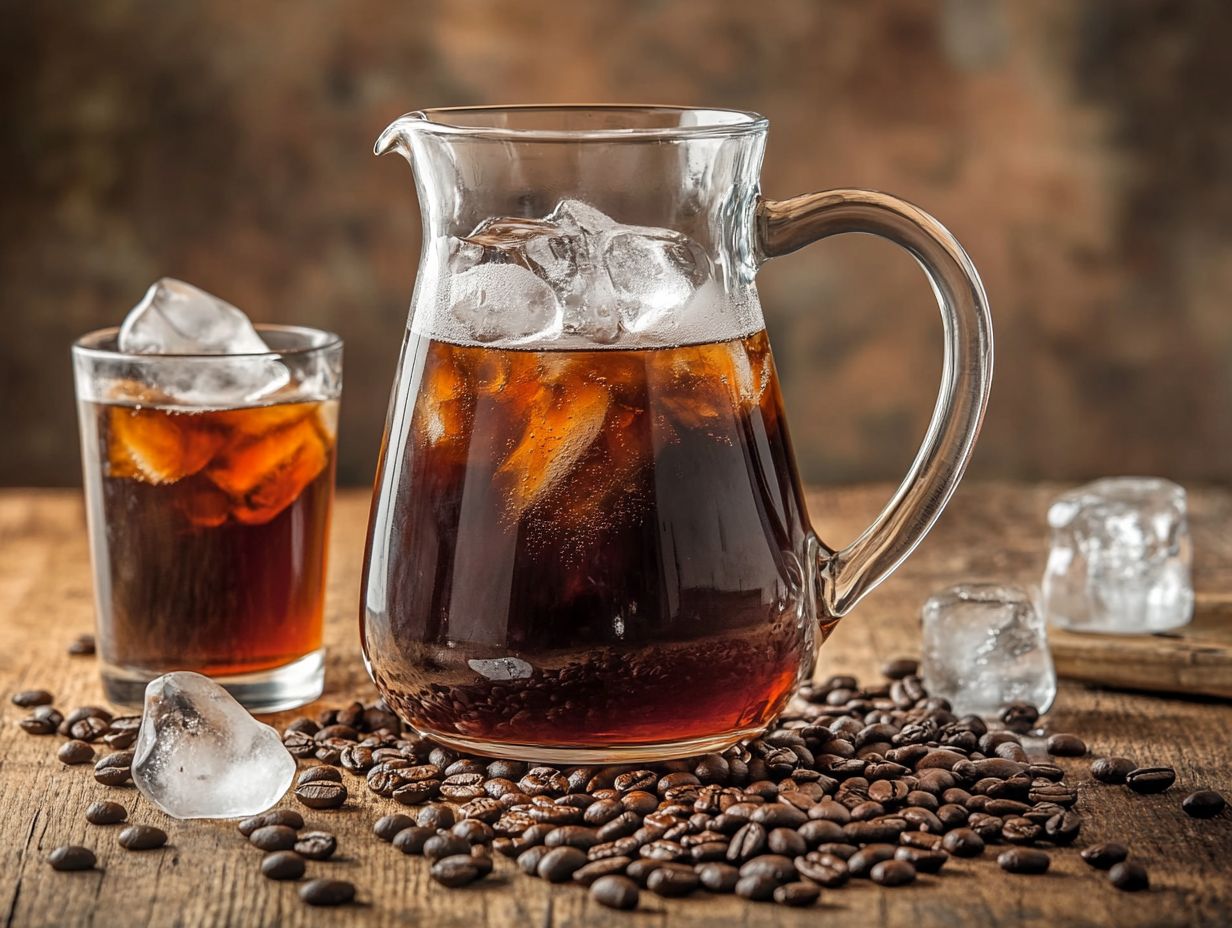 Image of various cold brew coffee recipes