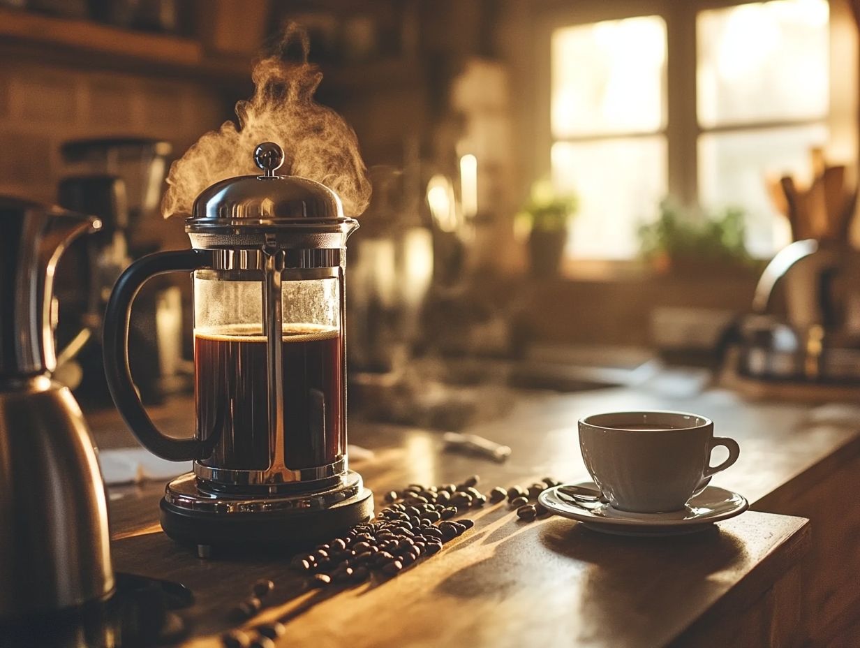 A clean coffee maker and grinder ready for brewing