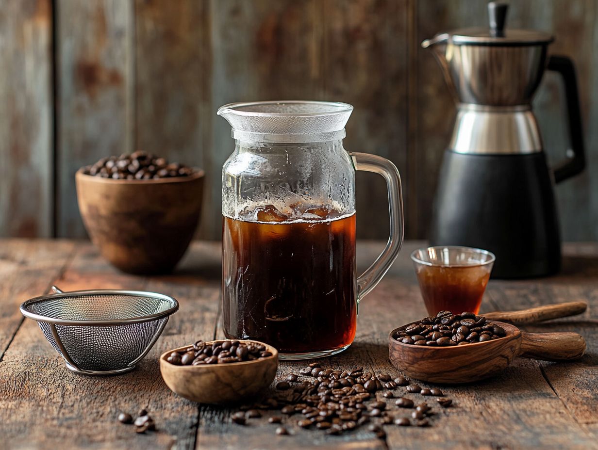 Best equipment for cold brewed coffee showcasing Toddy and OXO systems