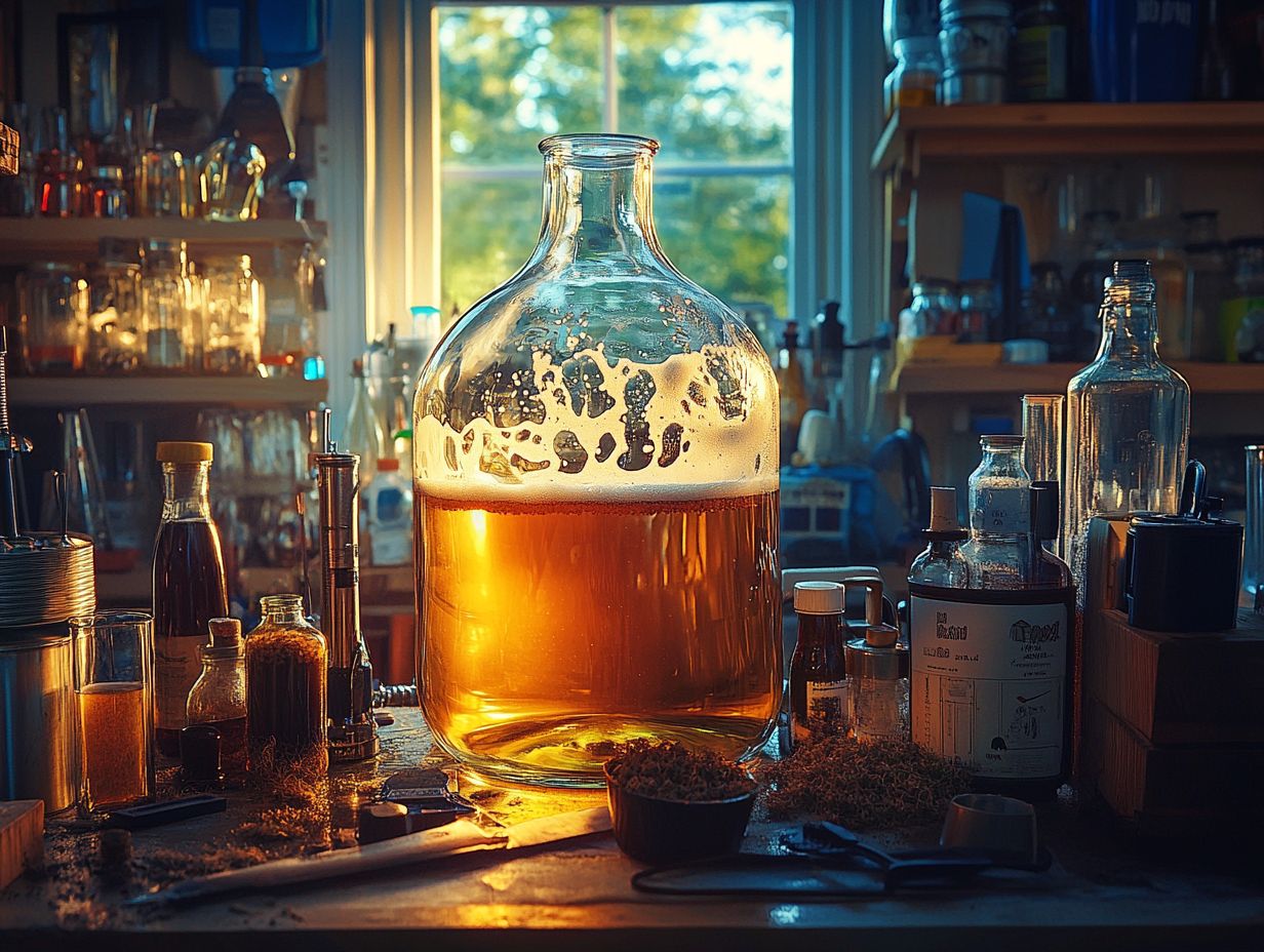 An example of an Airlock and Bung used in home brewing fermentation.