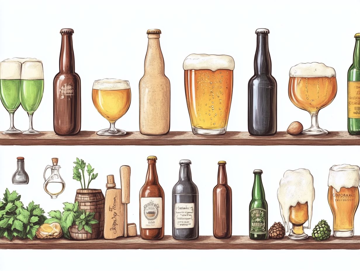 Graphic illustrating frequently asked questions about craft beer.