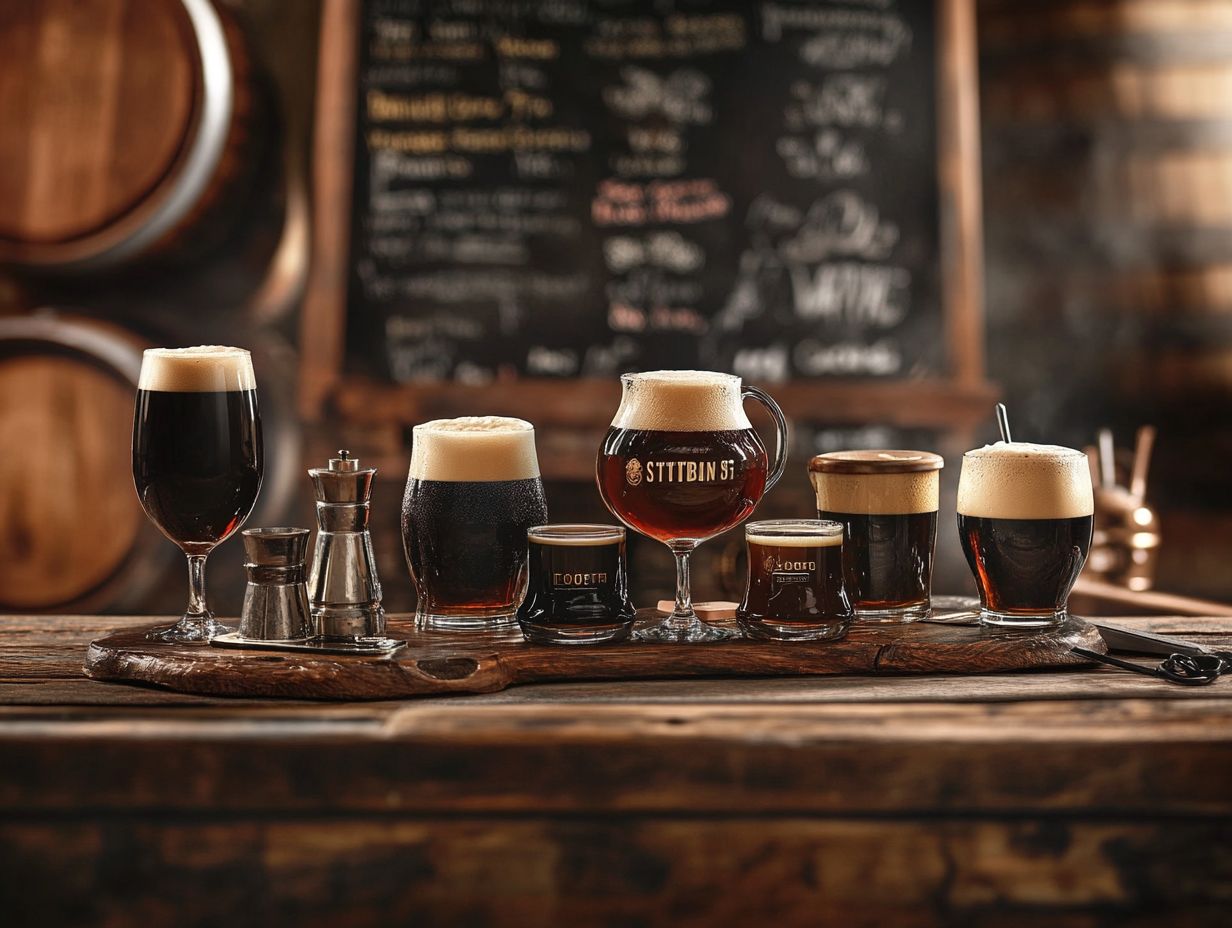 A visual representation of stout beer varieties and their significance