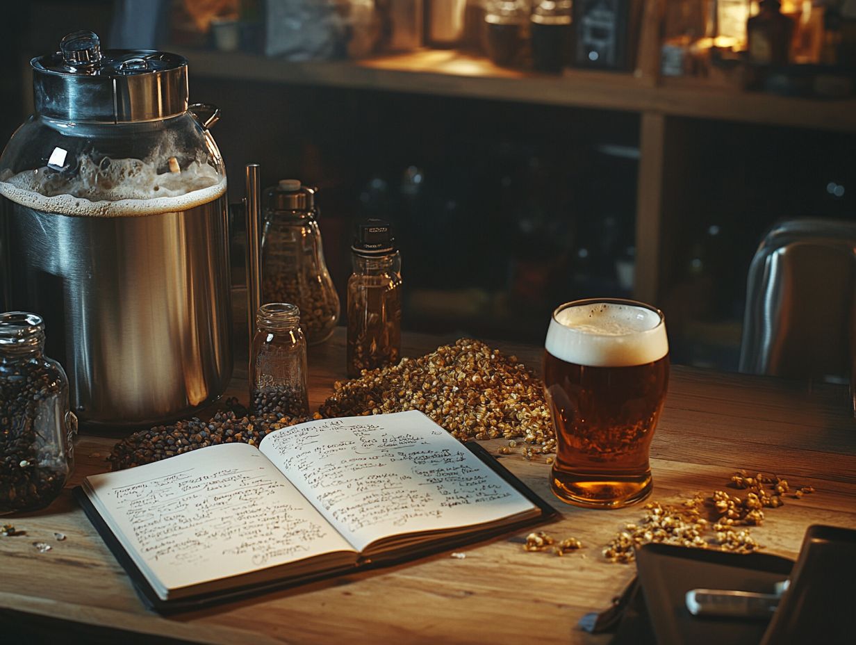 A home brewer refining their signature beer