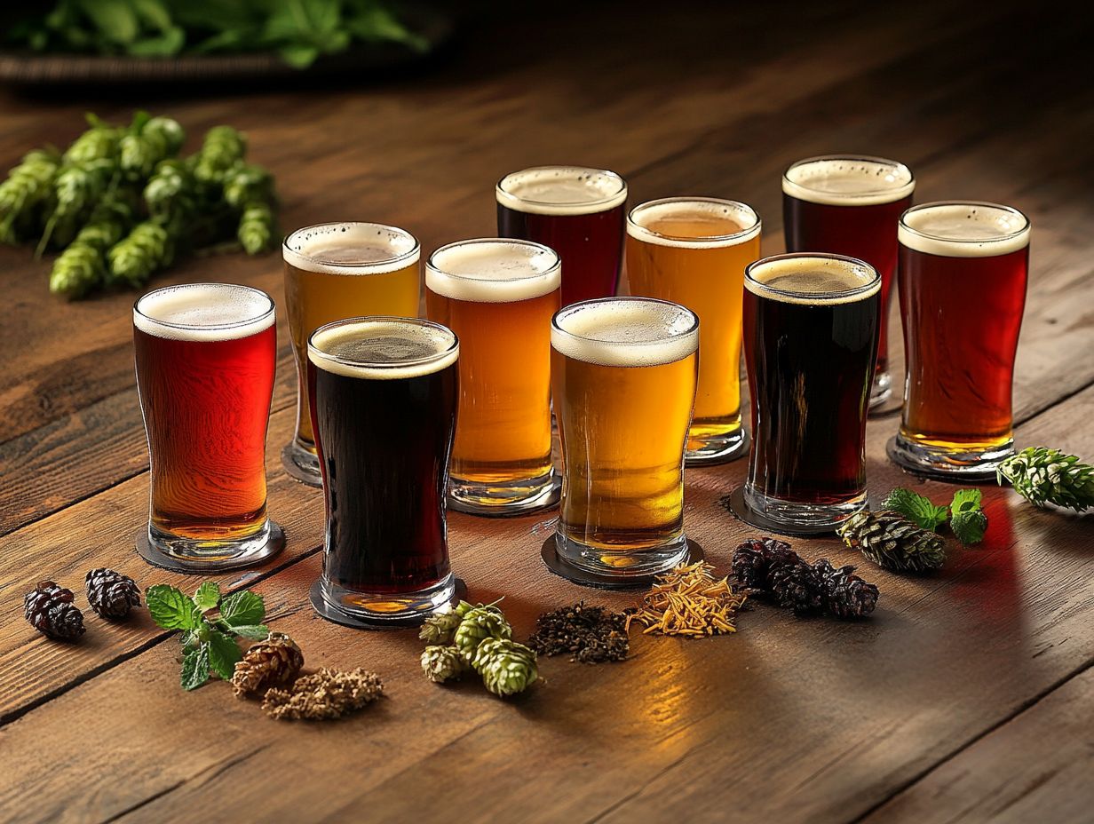 Image showcasing different beer styles