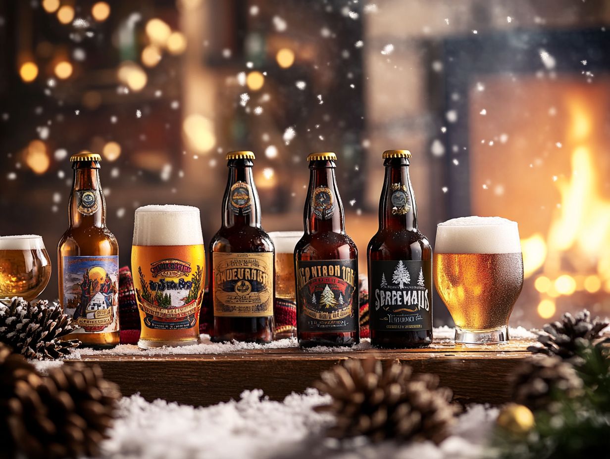 Infographic of the top 10 craft beer styles for winter.