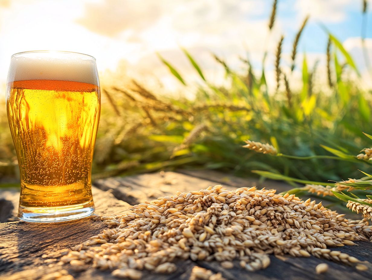 An infographic summarizing key takeaways about barley in brewing.