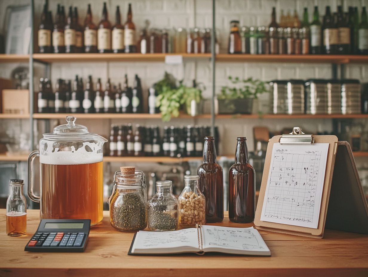 Visual representation of key takeaways for home brewing costs.