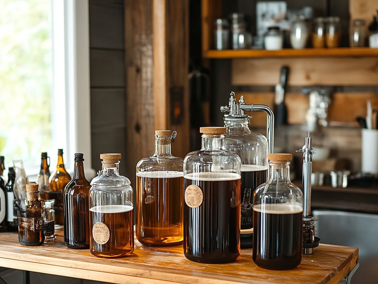 Components of a Kombucha Brewing Kit, including SCOBY and fermentation vessel.