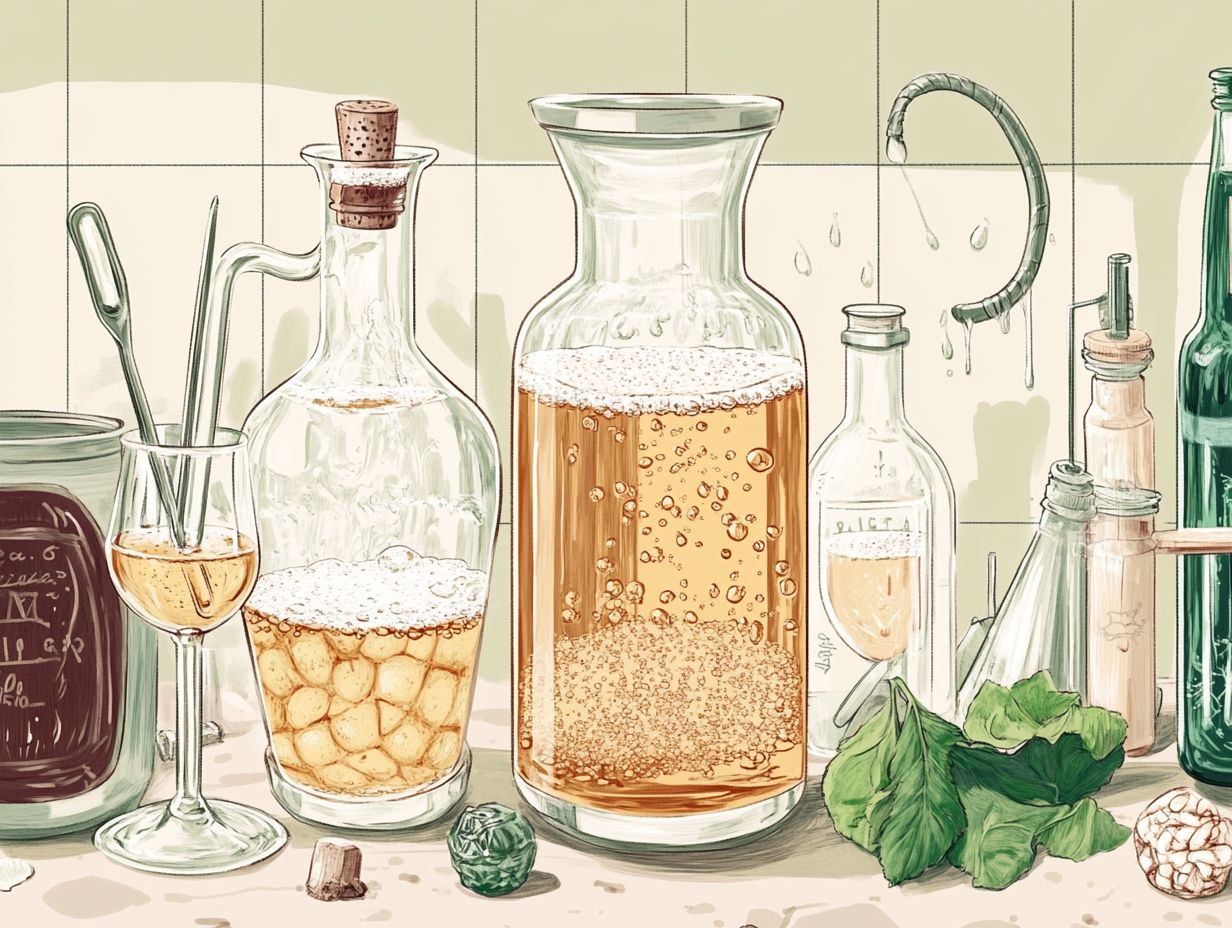 Illustration of common mistakes in primary and secondary fermentation