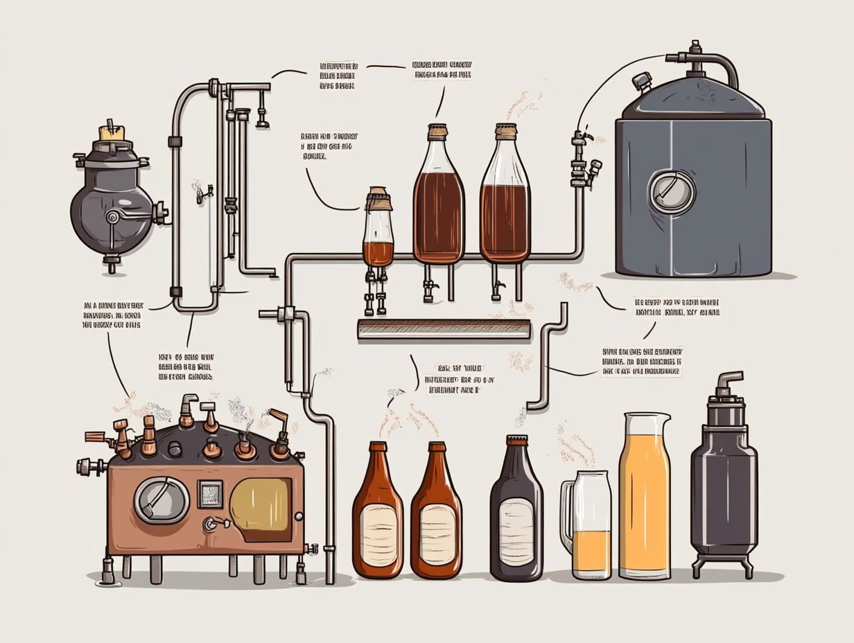 An infographic showcasing different types of brewing methods in craft beer